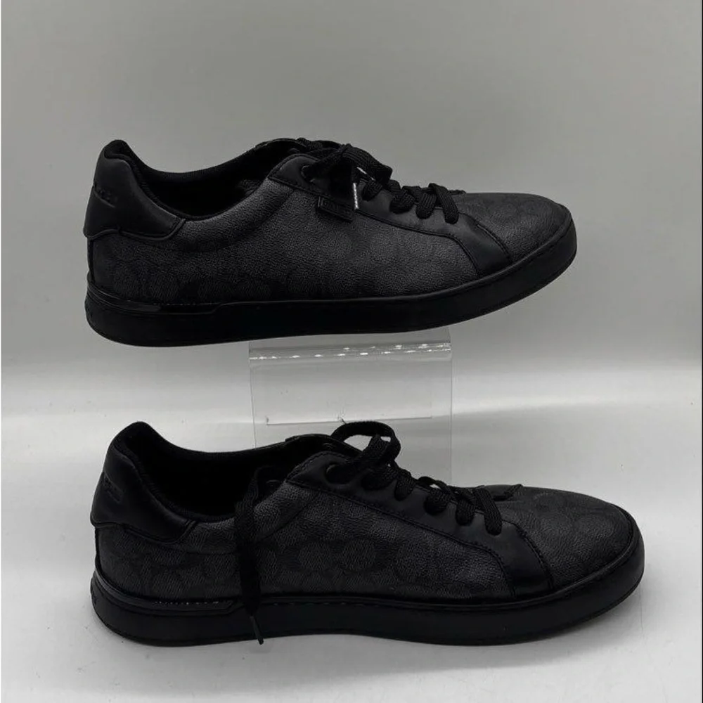 Coach Signature Black Low Top Sneaker Men's Size 12D - Picture 4 of 9